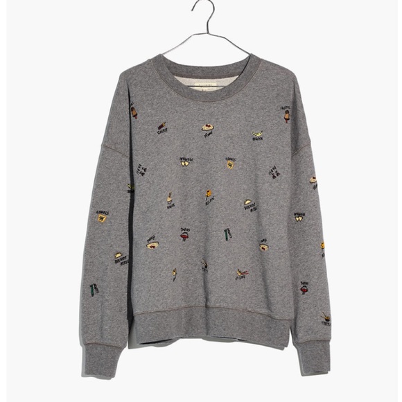 Madewell Food Culture Embroidered Sweatshirt